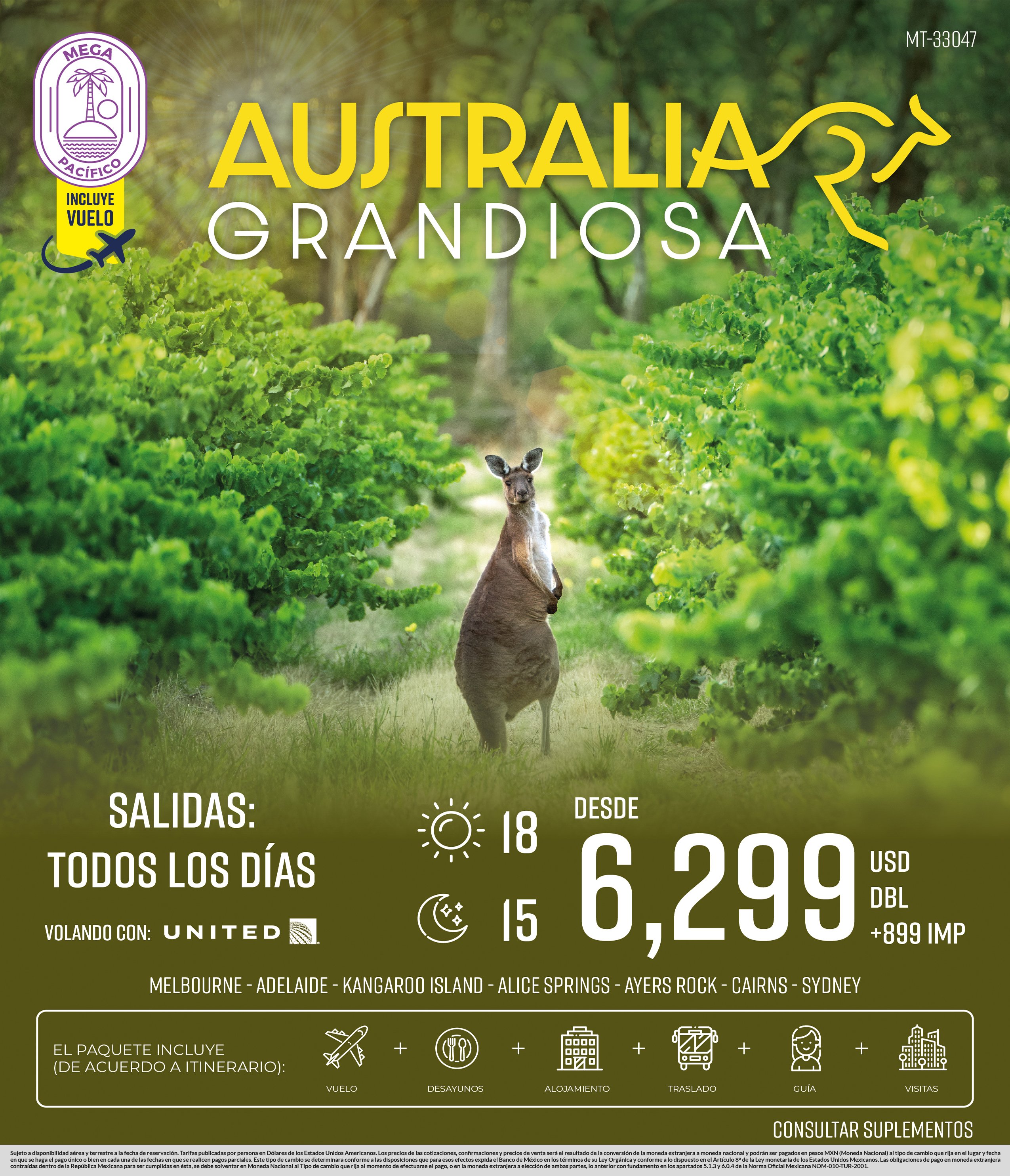 Australia grandiosa pacifico